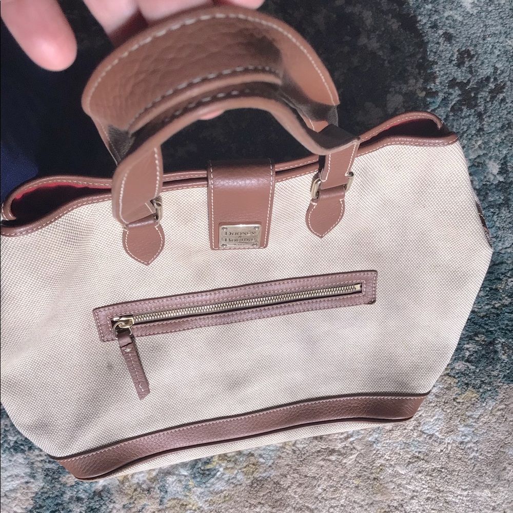 Authentic Dooney and Bourke canvas leather bag originally almost new ~$350